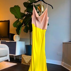 Color block slip dress Zara